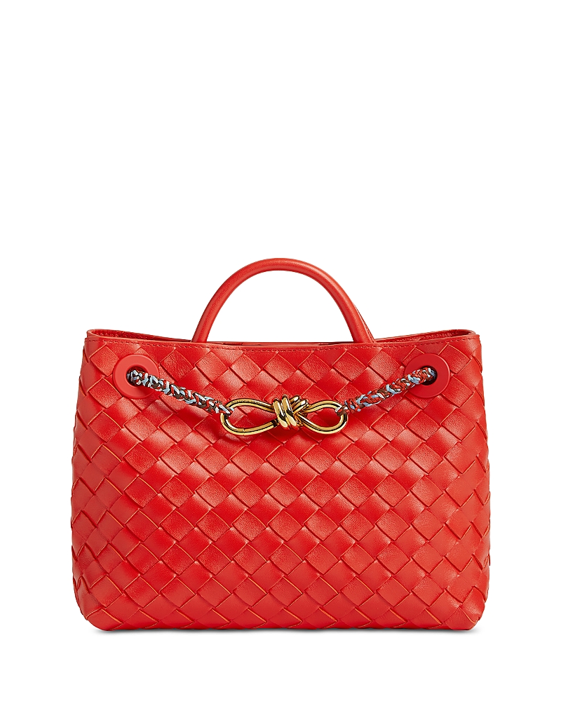 Bottega Veneta Small Andiamo Intrecciato Leather Top Handle Bag