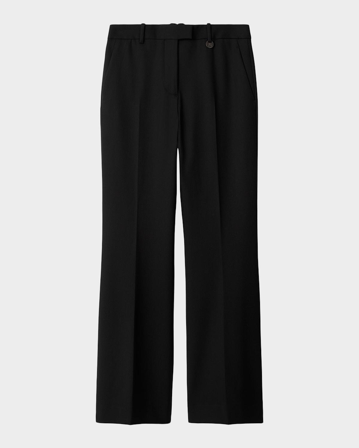 Retailer photograph of Burberry Tessa Wool-Twill Bootcut Pants.