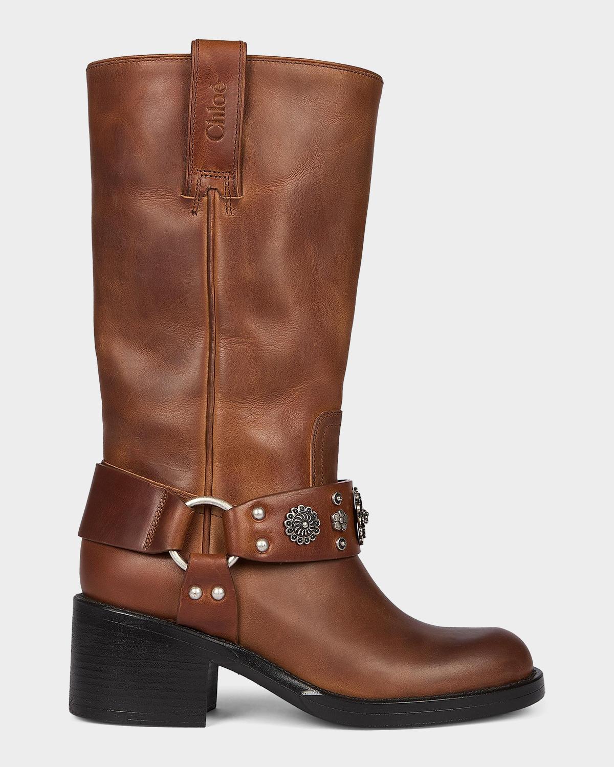 Retailer photograph of Chloe Dakota Leather Riding Boots.
