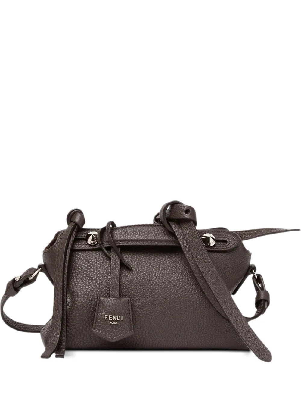FENDI By The Way soft mini ebony leather bag