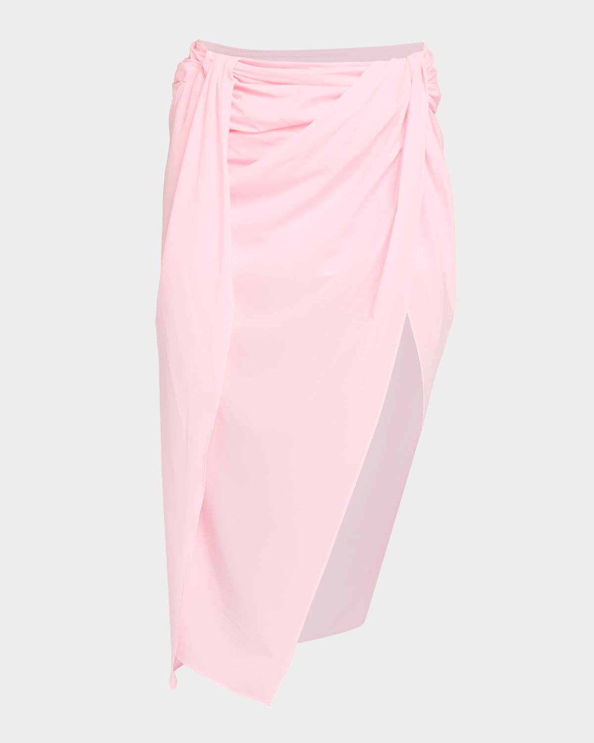 Jacquemus The Pareo Draped Sarong Midi Skirt