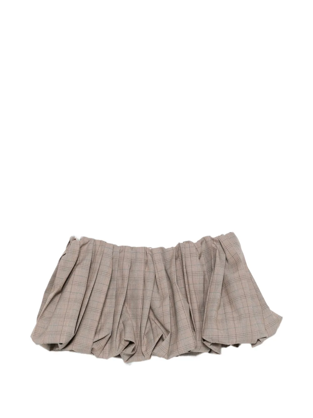 Miu Miu pleated Prince of Wales checked miniskirt