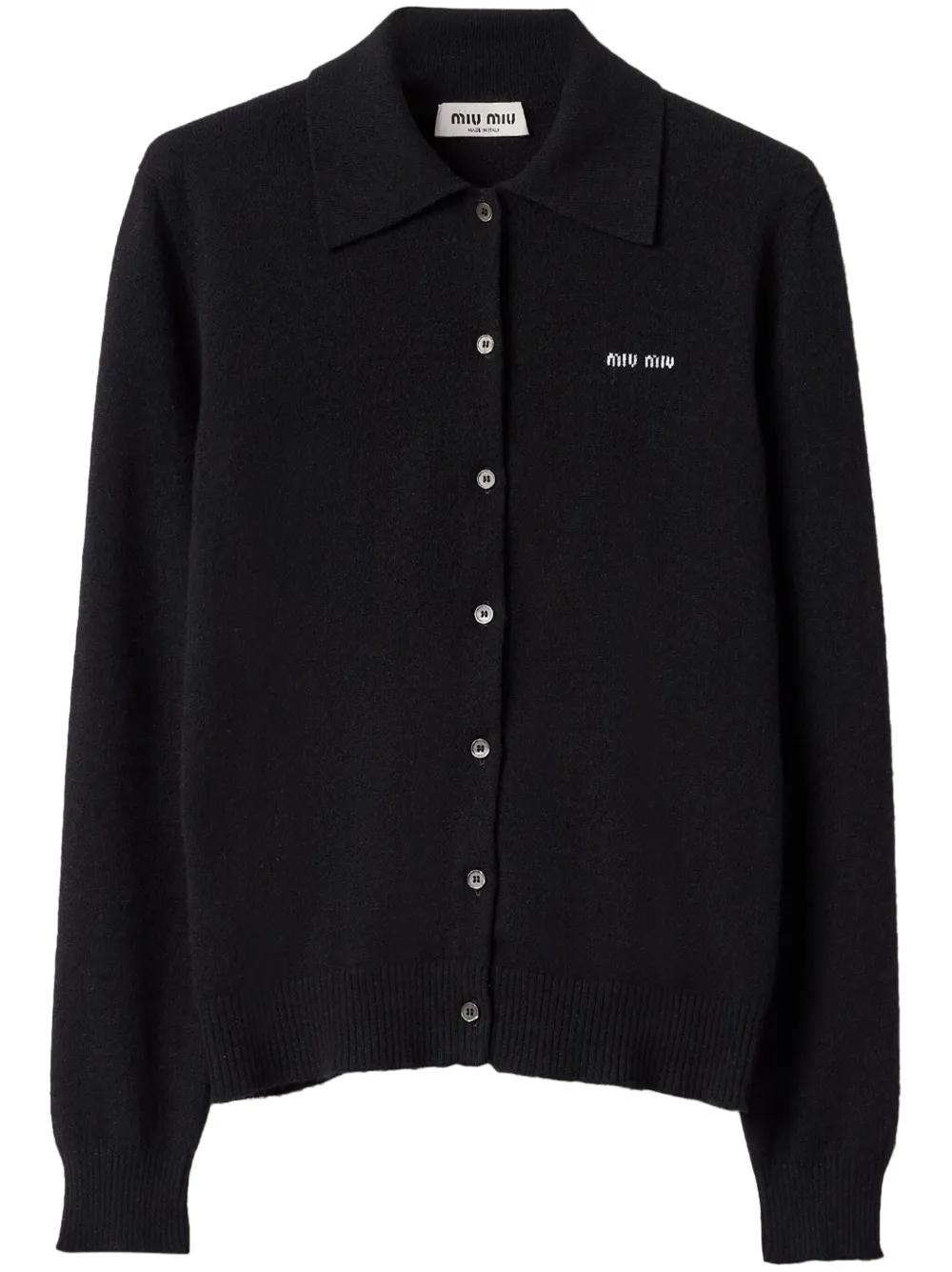 Miu Miu intarsia-knit logo cardigan