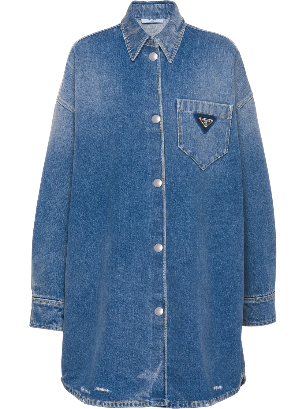 Prada oversized organic denim shirt