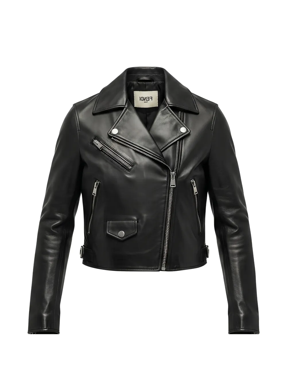 FENDI soft nappa leather biker jacket