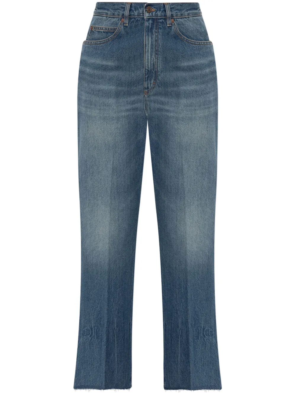 Retailer photograph of Victoria Beckham Relaxed Curved jeans.
